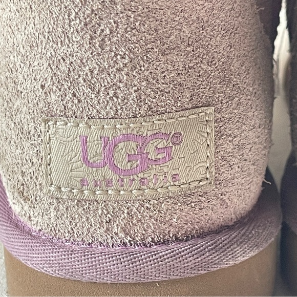 UGG Light Pink Suede Winter Boots in size 6 - Picture 6 of 7